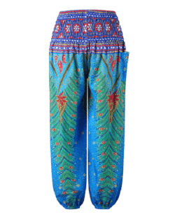 Bohemian-Peacock-Blue-Yoga-Pants south africa