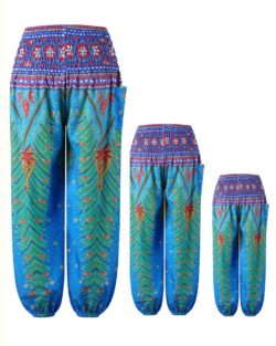 peacock-blue-bohemian-gypsy-yoga-pants-family south africa