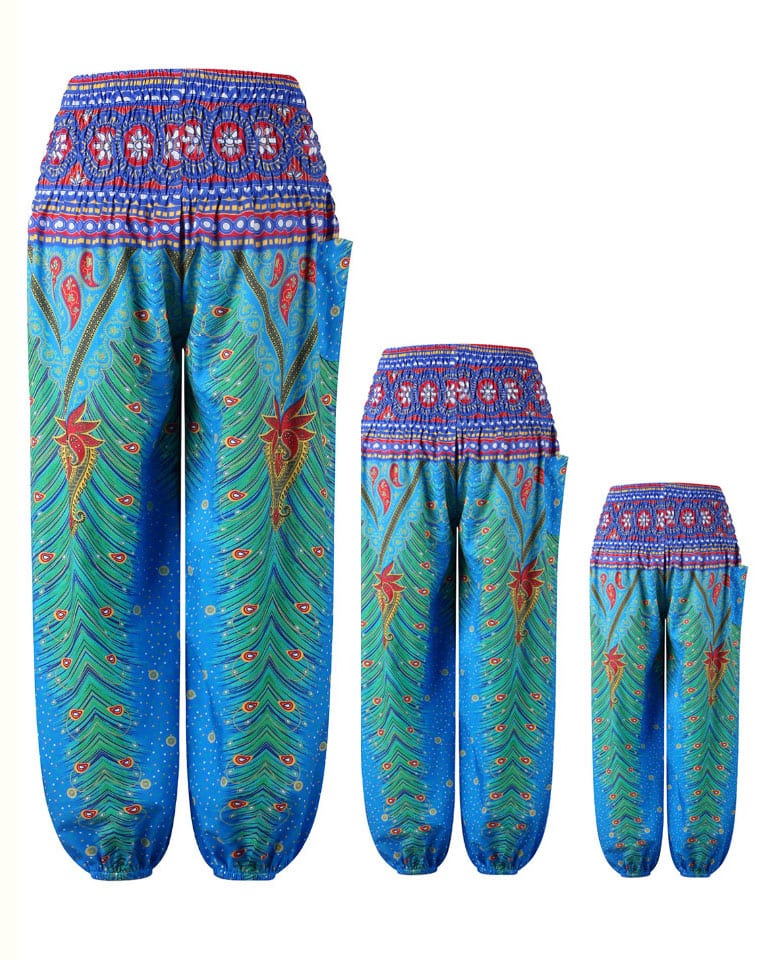 peacock-blue-bohemian-gypsy-yoga-pants-family south africa