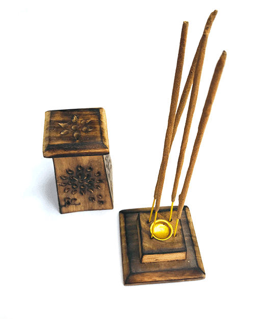 Small-Wooden-Tower-Incense-holder-cone-south-africa-yoga-gangeya-4