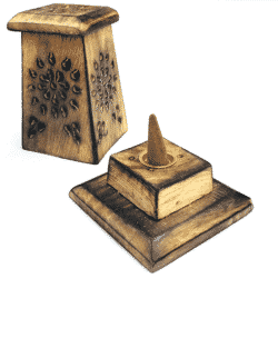 Small-Wooden-Tower-Incense-holder-cone-south-africa-yoga-gangeya.-2