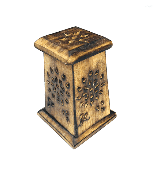 Small-Wooden-Tower-Incense-holder-cone-south-africa-yoga-gangeya