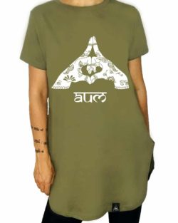 Green ladies T shirt 100% cotton alternative unique Yoga Gangeya south africa AUM