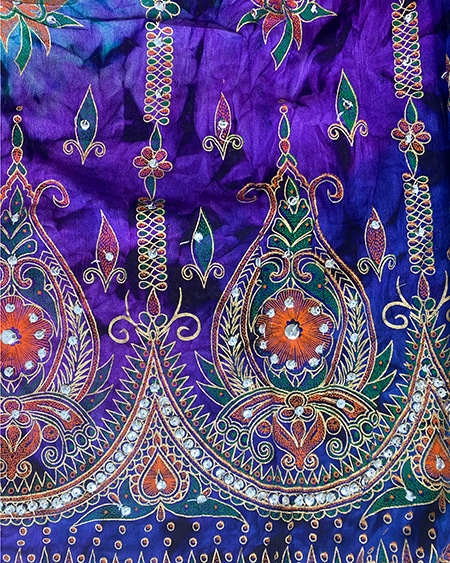 Green-purple-Bohemian-Skirt-Yoga-Gangeya-South-Africa-detail