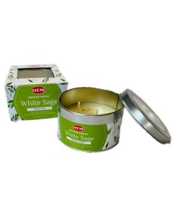 white sage smudge candle yoga gangeya gemstones soy wax south africa